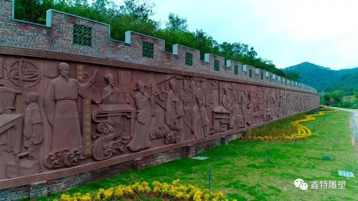 【鑫特雕塑集团】破吉尼斯世界纪录——中医药历史文化浮雕景观工程